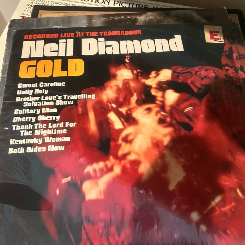 Neil Diamond Gold Vinyl Record 1970.
